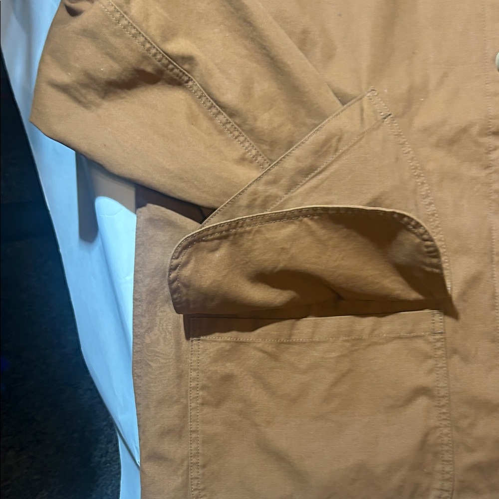 Lands' End ‘The Field Coat’ - XL 46-48 Regular - Brown Jacket with Green Collar - Picture 4 of 4